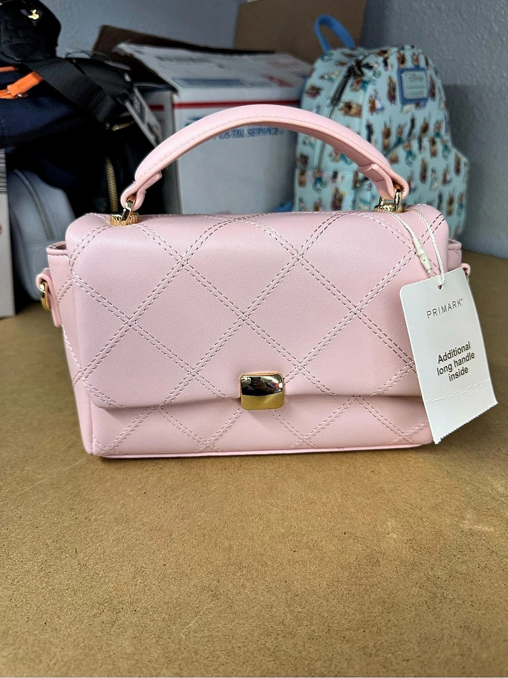 Primark Quilted Shoulder Bag in Pink